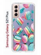 Чехол-накладка Samsung Galaxy S21 Plus (594681) Kruche PRINT Макарон