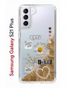 Чехол-накладка Samsung Galaxy S21 Plus Kruche Print Крафтовые наклейки