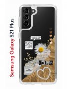 Чехол-накладка Samsung Galaxy S21 Plus Kruche Print Крафтовые наклейки