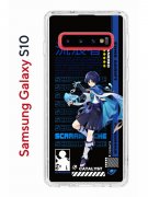 Чехол-накладка Samsung Galaxy S10 Kruche Print Странник Геншин