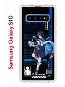 Чехол-накладка Samsung Galaxy S10 Kruche Print Странник Геншин