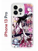 Чехол-накладка iPhone 13 Pro Kruche Print Гвен Человек-Паук