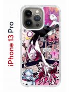 Чехол-накладка iPhone 13 Pro Kruche Print Гвен Человек-Паук