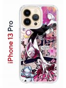 Чехол-накладка iPhone 13 Pro Kruche Print Гвен Человек-Паук