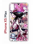 Чехол-накладка iPhone XS Max Kruche Print Гвен Человек-Паук