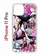 Чехол-накладка iPhone 11 Pro Kruche Print Гвен Человек-Паук