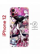 Чехол-накладка iPhone 12 Kruche Print Гвен Человек-Паук