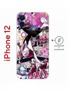 Чехол-накладка iPhone 12 Kruche Print Гвен Человек-Паук