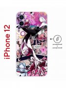 Чехол-накладка iPhone 12 Kruche Print Гвен Человек-Паук