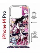 Чехол-накладка iPhone 14 Pro Kruche Magrope Print Гвен Человек-Паук