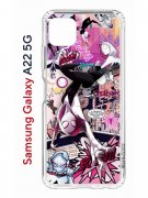 Чехол-накладка Samsung Galaxy A22 5G Kruche Print Гвен Человек-Паук