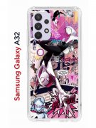 Чехол-накладка Samsung Galaxy A32 4G Kruche Print Гвен Человек-Паук