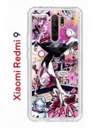 Чехол-накладка Xiaomi Redmi 9 Kruche Print Гвен Человек-Паук