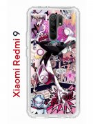 Чехол-накладка Xiaomi Redmi 9 Kruche Print Гвен Человек-Паук