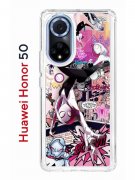 Чехол-накладка Huawei Honor 50 (610635) Kruche PRINT Гвен Человек-Паук