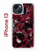 Чехол-накладка iPhone 13 Kruche Print Майлз Человек-паук