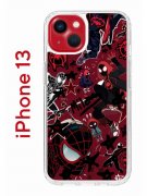 Чехол-накладка iPhone 13 Kruche Print Майлз Человек-паук