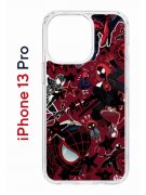 Чехол-накладка iPhone 13 Pro Kruche Print Майлз Человек-паук