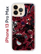 Чехол-накладка iPhone 13 Pro Max Kruche Print Майлз Человек-паук