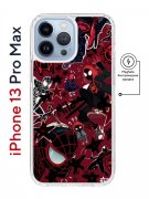 Чехол-накладка iPhone 13 Pro Max Kruche Magnet Print Майлз Человек-паук