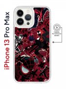 Чехол-накладка iPhone 13 Pro Max Kruche Magnet Print Майлз Человек-паук