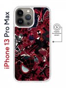 Чехол-накладка iPhone 13 Pro Max Kruche Magnet Print Майлз Человек-паук