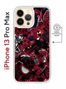 Чехол-накладка iPhone 13 Pro Max Kruche Magnet Print Майлз Человек-паук
