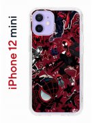 Чехол-накладка iPhone 12 mini Kruche Print Майлз Человек-паук