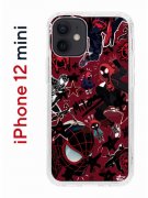 Чехол-накладка iPhone 12 mini Kruche Print Майлз Человек-паук