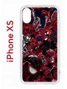 Чехол-накладка iPhone X/XS Kruche Print Майлз Человек-паук