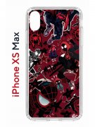 Чехол-накладка iPhone XS Max Kruche Print Майлз Человек-паук