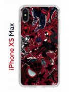 Чехол-накладка iPhone XS Max Kruche Print Майлз Человек-паук