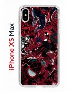 Чехол-накладка iPhone XS Max Kruche Print Майлз Человек-паук