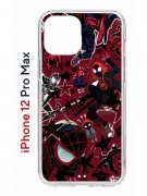 Чехол-накладка iPhone 12 Pro Max Kruche Print Майлз Человек-паук
