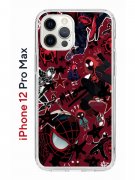 Чехол-накладка iPhone 12 Pro Max Kruche Print Майлз Человек-паук