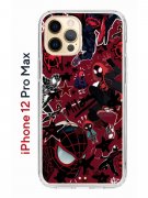 Чехол-накладка iPhone 12 Pro Max Kruche Print Майлз Человек-паук