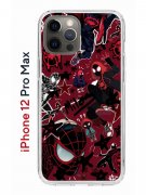 Чехол-накладка iPhone 12 Pro Max Kruche Print Майлз Человек-паук
