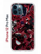 Чехол-накладка iPhone 12 Pro Max Kruche Print Майлз Человек-паук