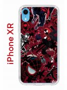 Чехол-накладка iPhone XR Kruche Print Майлз Человек-паук