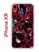 Чехол-накладка iPhone XR Kruche Print Майлз Человек-паук