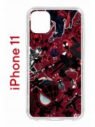 Чехол-накладка iPhone 11 Kruche Print Майлз Человек-паук
