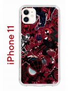 Чехол-накладка iPhone 11 Kruche Print Майлз Человек-паук