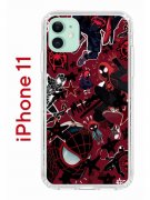 Чехол-накладка iPhone 11 Kruche Print Майлз Человек-паук