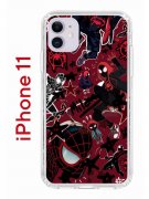 Чехол-накладка iPhone 11 Kruche Print Майлз Человек-паук