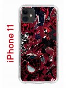 Чехол-накладка iPhone 11 Kruche Print Майлз Человек-паук
