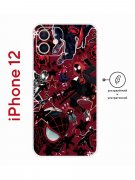 Чехол-накладка iPhone 12 Kruche Print Майлз Человек-паук