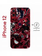 Чехол-накладка iPhone 12 Kruche Print Майлз Человек-паук