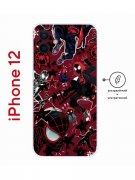 Чехол-накладка iPhone 12 Kruche Print Майлз Человек-паук