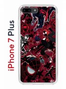 Чехол-накладка iPhone 7 Plus/8 Plus Kruche Print Майлз Человек-паук