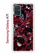 Чехол-накладка Samsung Galaxy A71 Kruche Print Майлз Человек-паук